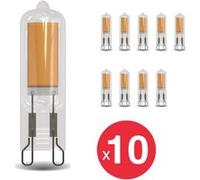 Xanlite - Lot x10 Ampoules LED, culot G9, 420 lumens, conso. 3,7W, Blanc chaud (3000K) - WPACK10ALG9400 TRANSPARENT