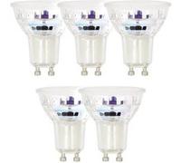 Xanlite Lot De 5 Spots LED Culot GU10 - Spot LED Angle D'Éclairage 36° - Ampoule LED GU10 Blanc Chaud 4 8W Équivalant 50W - Ampoule GU10 LED 345 Lm - LED Ampoule Lumière Blanc Chaud - PACK5RCXG50SCW
