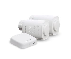 Xanlite - Pack Chauffage Connecté - Passerelle + 2 Têtes Thermostatiques pour Radiateurs Hydrauliques - Installation Rapide - avec Application - Blanc