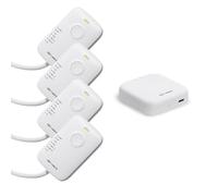 Xanlite - Pack Chauffage Connecté - Passerelle + 4 Boîtiers de Pilotage pour Radiateurs Électriques avec Fil Pilote - Contrôle Intelligent - avec Application - Blanc