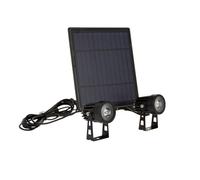 Xanlite, PACK2PSO350, Double Projecteur Solaire LED Extérieur avec Panneau Déporté, 450 Lumens