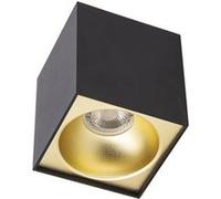 Xanlite - Plafonnier GU10 50W 2700K Carré large Noir et or - PL50CLNO NOIR G