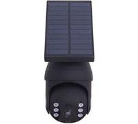 Xanlite Projecteur caméra factice solaire noir LED avec détecteur de mouvement, 250 lumens, 5000 K, Blanc froid