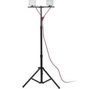 Xanlite - Projecteur de Chantier LED sur Pied, Filaire, x2 Têtes, 10 W, 2 x 800 Lumens - PR10W2T NOIR G