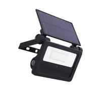 Xanlite Projecteur mural solaire compact noir LED, IP54 à détecteur de mouvement, 1600 lumens, 5000 K, Blanc froid