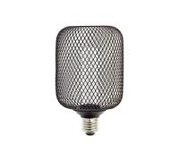 Xanlite - RFDHE150CCAN - Ampoule Déco Cage - Cylindre - Culot E27 - Hologramme - Blanc chaud - Température de couleur 1800K - 4W - Noir - Faible Consommation