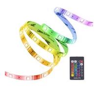 Xanlite, Ruban lumineux LED RVB 5M, extensible jusqu'à 10M, multicolore, flexible, idéal pour décoration intérieure, ambiance festive, compatible avec télécommandes