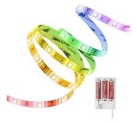 Xanlite LSAK1PIRVB Ruban Lumineux LED-3 Piles incluses-1 mètre-345 Lumens-Autonomie 28 Heures-Mod de Fixation par Adhésif-Multicolore-Couleurs 20 Variations, Blanc