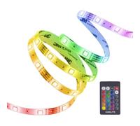 Xanlite, Ruban lumineux LED RVB 5M, extensible jusqu'à 10M, multicolore, flexible, idéal pour décoration intérieure, ambiance festive, compatible avec télécommandes