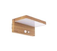 Xanlite SO1911AW Xanlite-SO1911AW-Applique Murale solaire-IP44-600 Lumens-Détecteurs de mouvements-3 Modes de Fonctionnement-Finitions en Bois, Noir