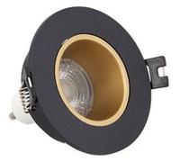 Xanlite - Spot GU10 50W 2700K Rond orientable Noir et or IP20 - SP50RANO NOIR G