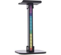 Xanlite - Support de casque avec barre lumineuse LED RVB Digital, Synchronisation sonore, rechargeable USB - BISRVBM NOIR G