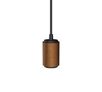 Xanlite Suspension à douille en bois style vintage, compatible culot E27, câble 120cm, 60W conso max,