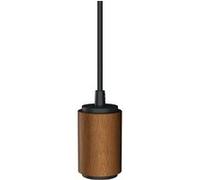 Xanlite Suspension à douille en bois style vintage, compatible culot E27, câble 120cm, 60W conso max,