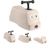 XANNI 4 in 1 Kinder Rutschauto mit Stauraum, Kinderfahrzeug aus recyclebarem EPP-Materialfür AB 1 Jahr, Kinderauto für Jungen und Mädchen, Niedriges Fahrgestell, 52 * 24 * 22.5cm (Beige)