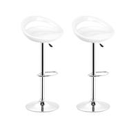 XANNI Lot de 2 Chaise de Bar en Plastique ABS, Tabouret de Bar Réglable en Hauteur 81-101 cm, avec Repose-Pieds(Rouge)