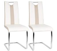 XANNI Lot de 2 Chaises de Salle à Manger, Chaise de Cuisine avec Dossier Haut et Surface D'assise Matelassée, Charge Max.150 Kg