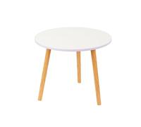 XANNI Table Basse Ronde en Baie Vitrée pour s'asseoir sur Le Sol, Style Japonais en Bois Massif Table, Design Minimaliste, Scandinaves, pour Salon, Bureau, Balcon