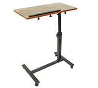 XANNI Table de Chevet, Table d'appoint avec Inclinaison Réglable, avec 4 Roulante, Réglable en Hauteur, Bout de Canapé Indus Effet