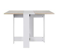 XANNI Table de Cuisine Pliable, Table de Salle à Manger en MDF Mélaminé Acier, pour Salon Petits Cuisine, Dim. Dépliées 103 * 76 * 73.4cm