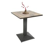 XANNI Table de Salle à Manger avec Pieds en Fer, Table à Manger Carrée en Bois, Industriel Rétro, 2-4 Personnes, 60×60×75 cm (A)