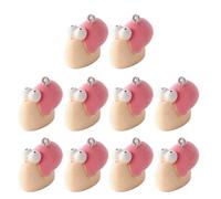 Xanorrg 10 Pièces Breloque Animale Texture en Résine Pendentifs Animaux Adorables Fournitures De Fabrication De Bijoux Adaptés Boucles d'oreilles Et Porte-clés Breloque en Résine Colorée