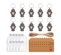 Xanorrg 10 Set Porte-clés Angélique Baptêmes Faveur Porte-clés Angélique Décorations De Mariage Faveur Fête Adapté Mariages Ou Fêtes Accessoires Célébration