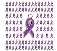 Xanorrg 100 Pièces Ruban Léger Breloque Sensibilisation Pendentif Bijoux À Bricoler Soi-même Faisant des Perles Breloque Espoir Pendentif Couleur Mixte Ruban Pendentifs