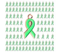 Xanorrg 100 Pièces Ruban Léger Breloque Sensibilisation Pendentif Bijoux À Bricoler Soi-même Faisant des Perles Breloque Espoir Pendentif Couleur Mixte Ruban Pendentifs