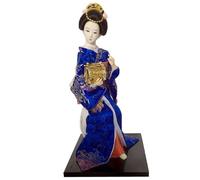 Xanorrg 12Inch Japanese Geisha Figure Kimono Figurine with Embroidery Clothing for Unique Home Display Cultural Present Artistic Geisha Statue
