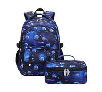 Xanorrg 2pcs Functional Backpack And Lunch Bag Set Middle School Books Rucksacks For Elementary Student Casual Daypack Book Bags