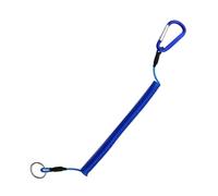 Xanorrg 3 Pièces Câble Enroulé avec Pince en Métal Lanière De Pêche À Ressort Lanière Sécurité Rétractable 35 Cm pour Pinces Canotage Pêche La Mouche Porte-clés Pince en Métal