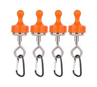 Xanorrg 4 Lots De Pinces Magnétiques Extérieures Outil Suspension Mousqueton Étanche pour Lumière Tente Crochet Magnétique pour Installation D'éclairage Tente