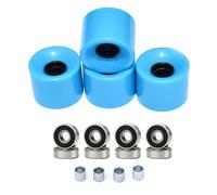 Xanorrg 4 Pack Cruiser Wheels with Bearings and Spacers Set Street Wheel for Skateboards Longboards Wheels Skateboard Set Skateboard