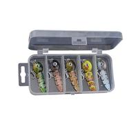 Xanorrg 5pcs Multi Jointed Swimbaits 5.5cm Fishing Lure 5 Segment Artificial Hard Baits Swimming Lures with Hook for Trout Hard Baits for Trout