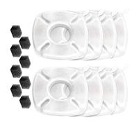 Xanorrg 8 Filtres De Remplacement du Pack Round Fournir l'eau Rafraîchissante pour La Fontaine pour Animaux Compagnie Optimise Votre Filtre Filtration Multicouche Routine À Consommation Routine