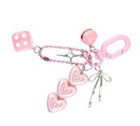 Xanorrg Accessoires De Porte-clés Esthétique Belles Cloches Cou Coeur Charmes Clés De La Voiture Anneaux Accessoires Pour Femmes Filles Mignonnes Cloches Arcs Coeurs