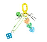 Xanorrg Accessoires De Porte-clés Esthétique Belles Cloches Cou Coeur Charmes Clés De La Voiture Anneaux Accessoires Pour Femmes Filles Mignonnes Cloches Arcs Coeurs