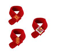 Xanorrg Année du Serpent 2025 Écharpe pour Animaux De Compagnie pour Chiens Et Chats Collier À Thème du Festival Chinois Tricoté Fourniture Chaude 3 Pièces