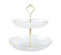 Xanorrg Assiette De Service Fête Pratique Collations Multicouches Supports Fruits Et Pâtisseries Texture en Plastique Présentoir Cuisine Plat Service Permettant Gagner l'espace