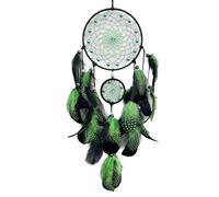 Xanorrg Bedroom Handmade Dreamcatchers Hanging Ornament with Feathered Tassels and Glowing in Dark Beads for Home Aesthetic Mystical Room Decoration