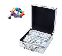 Xanorrg Bloc De Dominos en Mélamine Jouet Éducatif À Empiler pour 3 Ans Et avec Boîte Rangement Jeu Éducatif Préscolaire