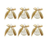 Xanorrg Boîte À Bonbons De Mariage 6 Pièces Emballage en Forme Cage Oiseaux Boîtes Rangement en Fer Blanc Fournitures Fête Mariage Boîte Bonbons pour Fête
