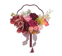 Xanorrg Bouquets De Roses Artificielles avec Ventilateur pour Demoiselle d'honneur Accessoires Photographie Mariage Cérémonie Saint-Valentin Mariée Demoiselles d'honneur Rose