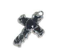 Xanorrg Candy Color Cross Pendante Huile Drop Charm Collier Faire Un Décor De Pendentif pour Les Bijoux Faits À La Main Gift Cross Charm pour Les Boucles d'oreilles Collier