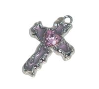 Xanorrg Candy Color Cross Pendante Huile Drop Charm Collier Faire Un Décor De Pendentif pour Les Bijoux Faits À La Main Gift Cross Charm pour Les Boucles d'oreilles Collier