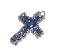 Xanorrg Candy Color Cross Pendante Huile Drop Charm Collier Faire Un Décor De Pendentif pour Les Bijoux Faits À La Main Gift Cross Charm pour Les Boucles d'oreilles Collier