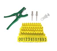 Xanorrg Carte d'oreille De Volaille Ferme Marqueur Numéro Bétail Épais Gestion des Informations D'identification Volaille Animaux Numéro Couleur Multiple Identification du Bétail