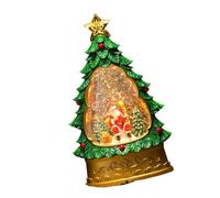 Xanorrg Centre De Table Compact en Forme d'arbre Noël Chantant avec Chants Intemporels Et Boîte À Musique Vacances Multifonctionnelle en PVC