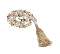 Xanorrg Collier De Pleine Conscience avec 108 Perles Prière Longs Glands Design Élégant Chaîne À Main pour Hommes Et Femmes Collier Méditation Fait À La Main